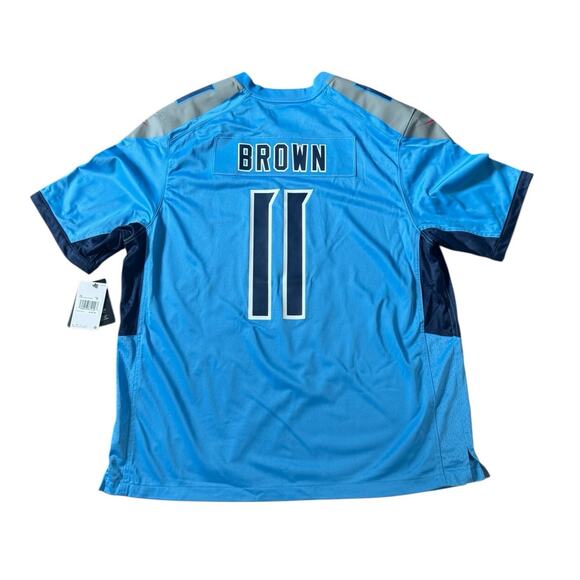 NWT! Nike Men's NFL Football Blue Tennessee Titans AJ Brown 11 Jersey - Size XXL - Picture 3 of 6